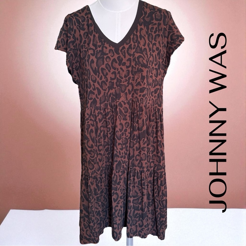 Johnny Was The Janie Favorite Tiered Henley Knit Dress (Sz Med) (EUC)
